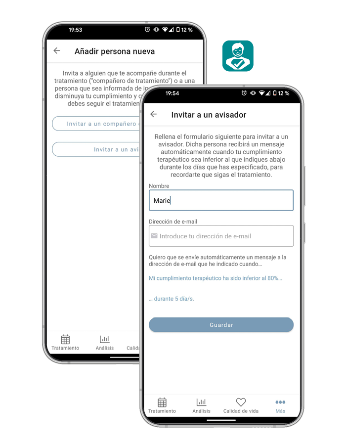 Las «funciones de amigos» de la aplicación PARI Connect Las «funciones de amigos» de la aplicación PARI Connect